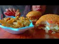 ASMR Eating White Sause Pasta || Chapli Kabab Burger || Crispy Chicken Burger||Mukbang *Eating Show*