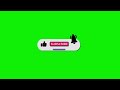 YouTube like subscribe bell icon buttons green screen (original 3D) #footage 31.04
