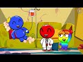 Poor Rainbow Doesn't Have Money To Treat Blue - The Kind Red Doctor - Rainbow Friends Animation