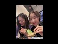 (Subs) Faye & Yoko was live with a dinner and just cute with each other =) #fayeyoko