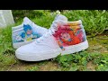 Customizing Goku and Vegeta shoes
