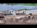 Part 12, That's Awesome The Whole Project Getting 55% Done, Bulldozer Vs Wheel Loader Pushing Sand