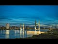 2024/06/30 淡水河重陽橋黃昏入夜景色縮時影片 4K