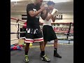 Floyd Mayweather & Manny Pacquiao teaching their sons Koraun Mayweather & Jimuel Pacquiao how to box