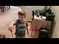 Little Kid Loves To Vacuum!