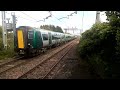 Class 350 242+350 071 arriving and departing Winsford