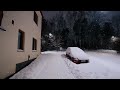 3 Hours of Luminous Snowfall Night Walks in Finland - Slow TV 4K