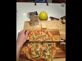 Late night broccoli and pepperoni pizza.