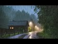 Fall into Sleep in Under 2 Minutes with rain sounds in foggy forest - Rain & thunder for sleep