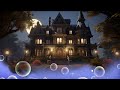 Haunted Lakeside Mansion Halloween Ambience with Relaxing Halloween Music 🎃 Night Spooky Sounds