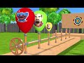 Scary Teacher 3D vs Squid Game Archery Through Balloons Mask vs Honeycomb Candy 5 Times Challenge