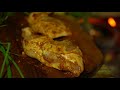 BUSHCRAFT MOUNTAİN HOUSE IN THE RAIN-Life with wolves, Camping dinner with special sauce, ASMR SOUND