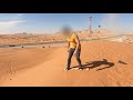 First Time Sandboarding - Red Sand Dunes - Riyadh, Saudi Arabia