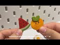 how i make clay magnets 🍋🍓🍳 using air dry clay / no bake