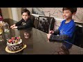 Liam and Edwin blowing candles for 8 and 5th birthdays part 2