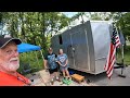 Very Roomy, Easy Towing 7×12 Cargo Trailer Conversion. Ingenious DIY Bed Design