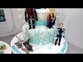 Easy 3D Frozen Characters Edible Birthday Cake Design