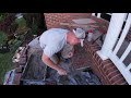 Laying a brick porch step