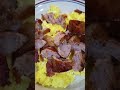 Grits Bowl Chicken Sausage, Eggs, Bacon. #food #shortvideo #veteran