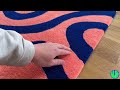 Full process of creating a tufted rug. Sketching, tufting, gluing, trimming. 5’x7’