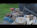 CHAINSAWS, LOGGING, AND HAND SPLITTING...how this Canadian man produces firewood.