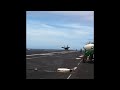 Jet Landing On Navy Cruiser USS Stennis