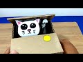 !! UN GATO SE ROBA MIS MONEDAS ¡¡ // como hacer alcancia con carton reciclado de gato ahorrador