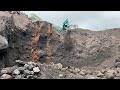 Cutting cliffs in sand mining