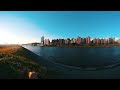 4K VR360 Dreamy Tour Ambiance: Beautiful Afternoon Light At Dajia Riverside Park