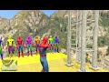 GTA 5 Epic Ragdolls GREEN SPIDERMAN VS RED MINION VS GREEN MINION (Physics & Funny Fails)#part30