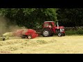 Baling Small-Bale Hay with MF 185.