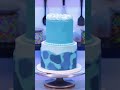 Using only the color blue to make this cake #shorts