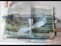 Mermaid junk journal ; handmade mermaid diary, altered book journal, flip through