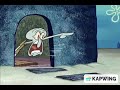 Squidward kicks the voices out of his house