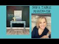 Textured Lace Sofa Table Makeover