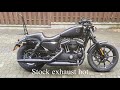 Iron 883 sportster 2019 Vance & Hines exhaust sound v&h vs stock