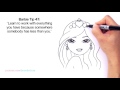 How to Draw Barbie - Portrait Pretty Girl Face