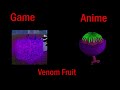 Blox Fruits Devil Fruits VS Fruits In Anime