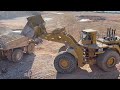 Huge Caterpillar 994 Wheel Loader Loading Caterpillar 777F Dumpers - Samaras Mining Group