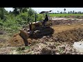 WOW! Amazing New Project!! Cool sewer pipe Landfilled with Skillful Bulldozer by 5Ton Dump truck