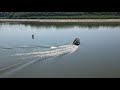 DJI Spark active tracking a john boat.