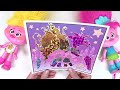 Trolls Band Together Movie DIY Foil Art Paper Doll Fashions with Poppy and Viva Dolls