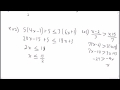 Algebriac Methods Tutorial 14 - Linear Inequations