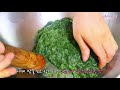 How to make Mugwort Injeolmi (Mugwort rice cake), Korean food recipes