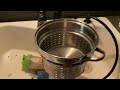 colander spins in sink (shocking)