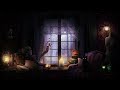 🕰📚🕯VICTORIAN HALLOWEEN ROOM AMBIENCE | Rain on Window & Thunder Sounds | Relaxing Spooky Autumn ASMR
