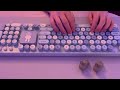Moderate speed & extra soft keyboard ASMR with close whispers ⌨️ 🎧 ft my favorite ASMRtists 👩🏻‍🎨