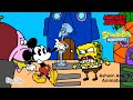Mickey Mouse vs SpongeBob Cartoon Animation Fanart Image