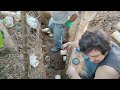 Digging to change the sewer pipe connection p7 #timelapse