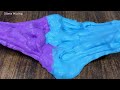 PURPLE vs BLUE I Mixing random into Glossy Slime I Relax with videos💕